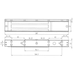 Электромагнитный замок Smartec ST-EL180ML (с планкой и датчиком холла)