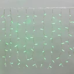 Гирлянда ДОЖДЬ занавес NeonNight 2х08м прозрачный ПВХ 160 LED ЗЕЛЕНЫЕ 235104