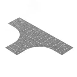 Донная вставка для тройника для лотков НЛО 200 мм, толщ. 1,0 мм, Сендзимир цинк