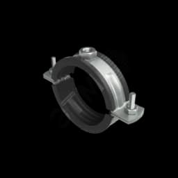 Хомут для высоких нагрузок с изоляцией с гайкой М12 для труб d 1 1/4"