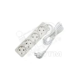 Удлинитель бытовой ТМ Союз 2200 Вт с заземлением 4 гнезда ПВС 1,5м