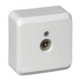 ЭТЮД Розетка телевизионная TV 0.7дБ наружная белая TVA-002B Systeme Electric