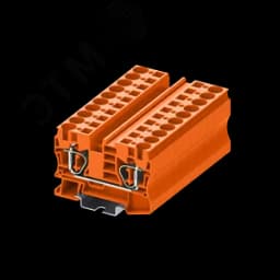 Клемма TC 1-1 пружинная, сечение 10 мм. кв., оранжевая