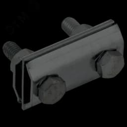 Зажим соединительный двойной сквозной пруток-пруток 8мм оцинкованная сталь TD IEK