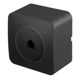 Розетка RJ45 открытой установки 1местная STEKKER серия София черный матовый MST002005 49483