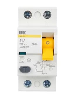 Выключатель дифференциального тока (УЗО) 2п 16А 30мА тип AC ВД1-63 KARAT IEK MDV10-2-016-030
