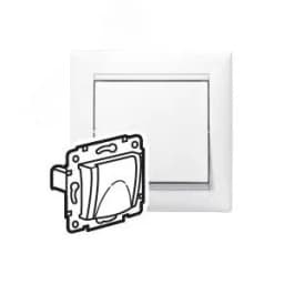 VALENA Розетка с заземлением с крышкой в рамку белая 694270 LEGRAND