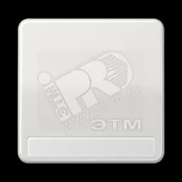 Клавиша для выключателя с полем для надписи  светло-серая