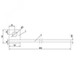 Проводник заземляющий d10 мм L=850 мм