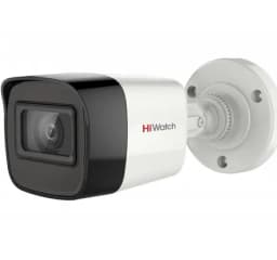 Цилиндрическая HD-TVI видеокамера (2.8mm) с EXIR-подсветкой до 30м и микрофоном HiWatch DS-T200A