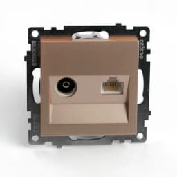 Розетка телевизионная 1местная механизм STEKKER GLS00710602 75 Ом 5862МГц серия Катрин шампань 49184