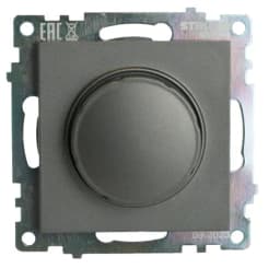 Выключатель диммирующий TRIAC механизм 250В 500W серия Катрин графит GLS10710606 49413