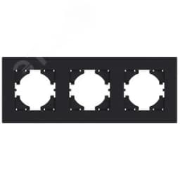 Рамка City 3-местная, графит