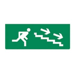 Надпись сменная для светового табло Топаз "ЧЕЛОВЕК по лестнице ВПРАВО вниз" SLT