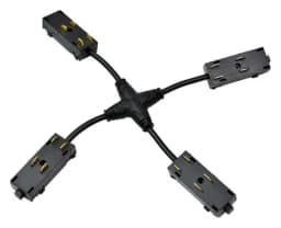 Токопровод Xобразный центральный Denkirs SMART UNI TR2116BK