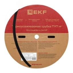 Трубка термоусаживаемая ТУТ нг 10/5 черная рулон PROxima EKF