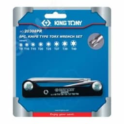 Набор Г-образных TORX, T9-T40, складные, 8 предметов