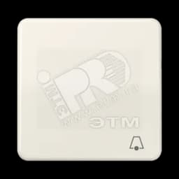 Клавиша ударопрочная с символом звонок для кнопок слоновая кость