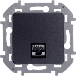 Информационная розетка RJ 45 категория 6 UTP INSPIRIA антрацит