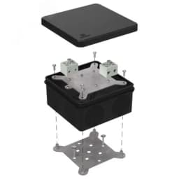 Коробка огнестойкая для о/п двухкомпонентная 60-0300-FR6.0-4 Е15-Е120 RAL9005 100х100х50 (14 шт/кор) 60-0300-9005-FR6.0-4 Промрукав