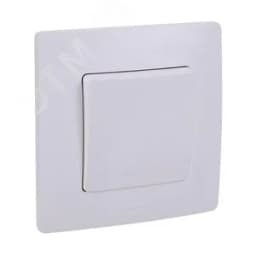 Переключатель перекрёстный одноклавишный Etika 10АХ 250В винтовые зажимы - белый