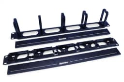 Кабельный организатор с пластиковыми кольцами с крышкой Hyperline CM-1U-5R-PL-COV 1U