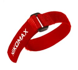 Стяжка-липучка с мягкой пряжкой, 10 шт., красная NIKOMAX NMC-CTV290-20-HB-RD-10
