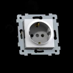 Аксиома Механизм розетки одноместной с заземлением скрытой установки РС16-453