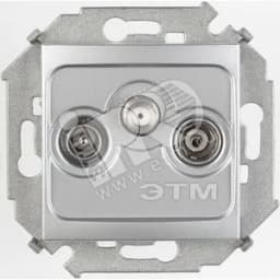 Розетка R-TV-SAT одиночная, винтовой зажим, алюминий