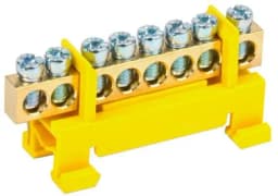 Шина PE «земля» на DIN-изол. «Стойка» ШНИ-6х9-8-С-Ж IEK YNN10-69-8P-K05