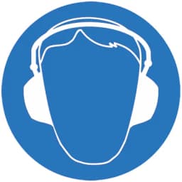 Знак пластик М03 "Работать в защитных наушниках" (200x200) ГОСТ 12.4.026-2015 EKF PROxima