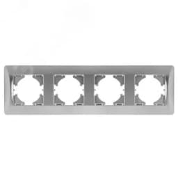 Рамка 4-местная Ugra, серебро