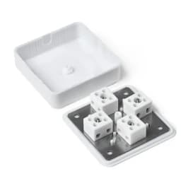 Коробка монтажная огнестойкая пластиковая КМОП IP31 (8к х 2,5мм²) 100х100х30 Пожтехкабель 072-023