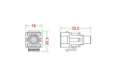 Вставка формата Keystone Jack с проходным адаптером RCA (синий) Hyperline KJ1-RCA/BL-D-WH