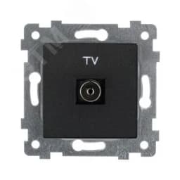 Аксиома Механизм розетки низковольтной ТВ скрытой установки РТВ1-460 Антрацит 121031 Кунцево