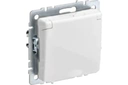 Розетка BRITE РСбш10-3-БрЖ 16А IP20 с заземл. защ. шторки с крышкой механизм жемчуж. IEK BR-R16-16-K36