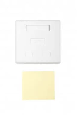 Розетка компьютерная RJ-45(8P8C) Hyperline SB1-2-8P8C-C6-SH-WH