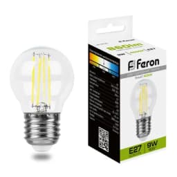 Лампа светодиодная Feron LB509 Шарик E27 9W 4000K 38004