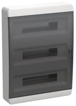 Корпус ЩРН-П-54 TEKFOR IP41 черн. прозр. дверь пластик. IEK TF5-KP12-N-54-41-K01-K03