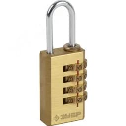 Замок навесной мини, латунный корпус, кодовый, 4 диска, Профессионал