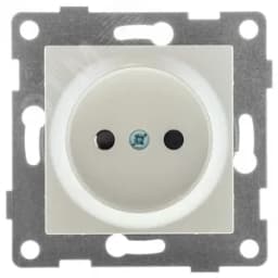 Розетка однопостовая Ugra б/з с з/ш, механизм, 16А, 250В, жемчуг