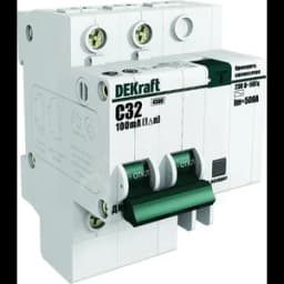 Выключатель автоматический дифференциальный АВДТ встроенная защита от сверхтоков 2Р 40А 30мА AC D ДИФ-101