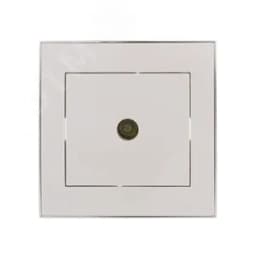 RAIN Розетка ТВ оконечная белая с боковой вставкойхром