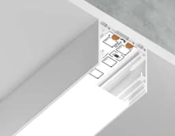 Алюминиевый профиль накладнойподвесной Profile System 2525 для светодиодной ленты до 23мм Ambrella Light GP2500WH