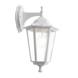 Светильник садовопарковый Feron 6102 шестигранный на стену вниз 60W E27 230V белый 11053