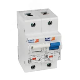 Выключатель автоматический модульный с независимым расцепителем OptiDin BM125-1D100-НР-14ln-УХЛ3 КЭАЗ Optima