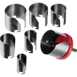 Пила сегментная наборная по дереву 7шт (26-63/42мм), 7 полотен: 26-32-38-45-50-56-63х42 мм