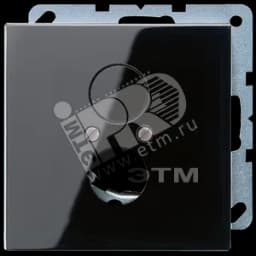 Крышка для 2-х гнезд (разъемов для громкоговорителей)  черная