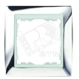 Рамка на 3 поста, S82, хром - белый Simon