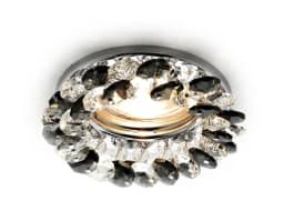 Встраиваемый точечный светильник MR16 с хрусталем Ambrella Light K206 BKCH